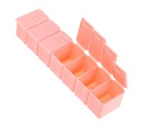 LAPYAPPE Compact Portable Medicine Organizer Weekly Pill Box with Individual Lids for Daily Use Travel-Friendly Design for Vitamins and Medications Storage