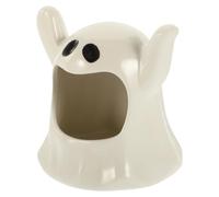 LAPYAPPE Creative Ceramic Halloween Tealight Holder Vivid Ghost Design, Playful Candle Stand for Party and Special Occasions, White Decorative Candle Holder Halloween