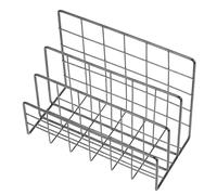 LAPYAPPE Desktop Mail Organizer 3 Slot Iron Mail Sorter with Space Saving Design and Protective Edges Black Metal Letter Holder for Office Desk