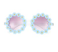 LAPYAPPE Flower Sunglasses for Lightweight PC Material Blue Daisy Glasses with Unique Design, for Fancy Dress Parties and Party Favors