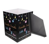 LAPYAPPE Gender Reveal Balloon Box and Proper Capacity with Delicate Paper Material Safe and Practical Design to Create a Happy Atmosphere in Black Colour for Birthday Party