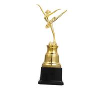 LAPYAPPE Gold Ballet Dance Trophy with Dancer Statue for Competition Awards School Ceremonies Kindergarten Graduation Party Prizes Plastic Cup for Dance Events and Talent Shows