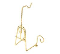 LAPYAPPE Gold Plated Teacup Organizer Rack with Saucer Drainage Stand European Style Threaded Metal Coffee Mug Holder Space Saving Desktop Display for Efficient Water Collection and Elegant
