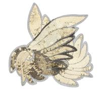 LAPYAPPE Gold Sequin Embroidered Angel Wing Patches Large Applique for DIY Clothes Sweaters Jackets Decoration Washable Costume Accessory for Sewing Enthusiasts