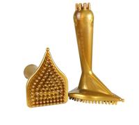 LAPYAPPE Golden Massage Combs Unique Shape 2pcs with Smooth Edges and Magnet PVC Material Practical and Comfortable for Traditional Chinese Massage Therapy and Skin Nourishment