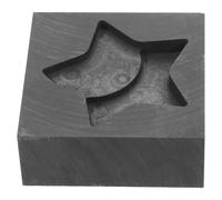 LAPYAPPE Graphite Mold for Metal Melting with Star Pattern, Good Thermal Stability and Convenient Design, Sturdy Black Graphite Mold for Jewelry Casting and Metal Recasting