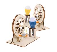 LAPYAPPE Hand Cranking Generator Kit for Boys and Girls 2 Sets DIY Science Experiment Toys Random Colored Bulbs Educational Electricity Generator for School Projects and Home Learning