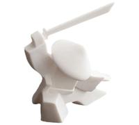 LAPYAPPE Incense Holder Incense Stick Stand Samurai Ceramic Wear-resistant White with Exquisitely Carved Unique Shape and Design for Living Room and Study