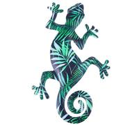 LAPYAPPE Iron Gecko Wall Art Home Decoration Ornament Made of Sturdy Iron with Creative Unique Design, Hanging Accessory for Dining Room and Garden Wall Decor
