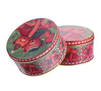 LAPYAPPE Iron Storage Box Easy to Carry 2 Pcs Biscuit Box with Simple Design, Not Easy to Wear and Tear for Sweets and Cookies Storage