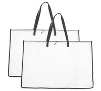 LAPYAPPE Large Capacity 2pcs Portfolio Folder with Wallets for Artwork and Posters, PVC Handheld Bag Featuring Versatile Storage for Graduation Party and Back to School Party