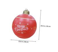 LAPYAPPE Large Inflatable Christmas Ball Ornament Red for Indoor Outdoor Holiday Decor Giant Xmas Garden Decoration Enhancing Festive Atmosphere with Chic Design and Vivid Holiday Cheer