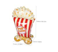 LAPYAPPE Large Inflatable Popcorn Balloon for Movie Night Carnival Self Standing Foil Decoration for Birthday Halloween Shower Party Backdrop