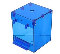 LAPYAPPE Lightweight Acrylic Bird Bath Box for Sparrows and Parrots Blue Bird Shower Bath Accessory Hanging Bathtub Cage Accessory
