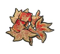 LAPYAPPE Lucky Koi Fish Embroidered Iron on Patches for Unique Sequin Design Personalization and Garment Repair DIY Craft for Clothing and Bags
