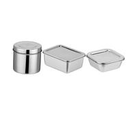 LAPYAPPE Lunch Boxes Portable Food Storage Containers Stainless Steel with Lid 3pcs to Keep Food Fresh and Safe for Snacks on The Move and Traveling