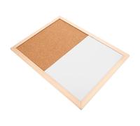 LAPYAPPE Magnetic Cork Message Board and Whiteboard Combo with Wooden Frame 30x40cm, Single-Sided Hanging Memo Display Board for Home Office Photo Notice