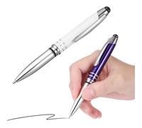 LAPYAPPE Metal Ballpoint Pens for Painting and Study 2pcs Multi-functional with Touch Capacitive Stylus, Clip-on Design Practical and Professional Look Back to School Accessories