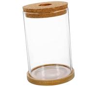 LAPYAPPE Micro Landscape Terrarium Decorative Bottle Glass with Bamboo Cork Stopper Storage Container Home Decorations for Study and DIY Ornament