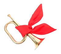 LAPYAPPE Military Style Bugle Trumpet with Red Scarf Elegant Wind Instrument for Beginners School Band Orchestra Performance