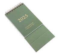 LAPYAPPE Mini Desk Calendar Vertical Display Small Standing Flip Monthly Scheduler with Smooth Writing Surface and Metal Double-wire Binding Compact Freestanding Planner for Office School