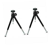LAPYAPPE Mini Mobile Phone Tripod 2pcs Set Telescopic Two-part Stand for Photography Compatible Smartphones Lightweight and Portable for Travel (Black)