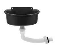 LAPYAPPE No Drill Mini Plastic Wall-Mounted Washbasin with Odor-Free Performance for Tiny Bathrooms and Garden Sink, Space-Saving Hand Wash Basin in Black, Practical and Stylish