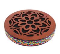 LAPYAPPE Ocean Drum with Onomatopoeic Rain Sound Hand Percussion Instrument Compact Wooden Ethnic Hand Drum Portable Musical for Meditation and Ensemble Play for Relaxation and Therapy