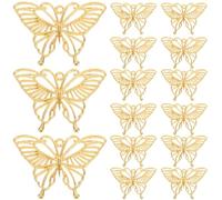 LAPYAPPE Open Bezel Pendants Lightweight Alloy Frame Pendants Blank Butterfly Shape 20pcs for Resin Jewelry Making for Keychains and Wedding DIY Crafts