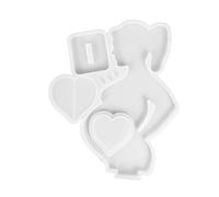 LAPYAPPE Photo Frame Silicone Mold Creative Heart Shape Frame Molding Tool White Silicone Material Simple Application Method for Making