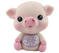 LAPYAPPE Pig Cute Ornament Shaking Resin Piggy Shaped Resin Craft with Moving Feature for Dashboard Or Hotel Decoration Car Decoration Or Home Desk Accessory