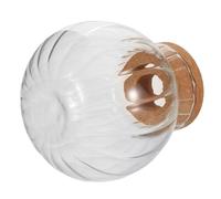 LAPYAPPE Plant Propagation Station Glass and Wood Bulb Shape Indoor Hydroponic Planter for Herbs and Pothos, Minimalist Living Room Office Decor, Shows Plant Roots