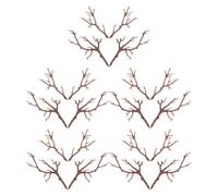 LAPYAPPE Plastic Antler-shaped Fake Dried Tree Branches for Snowman and Flower Arrangement, Versatile Use 20pcs with Fine Craftsmanship and Creating a Festive for Holiday Decorations