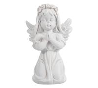 LAPYAPPE Praying Angel Statue Angel Sculpture White Resin Figurine for Desk and Shelf Display Wear Resistance 4.7X2.8X2.0 Inches