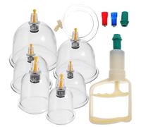 LAPYAPPE Professional Chinese Cupping Therapy Set with U-Shaped Plastic Cups for Large Area Sealing, for Human Body Joints Massage and Muscle Relief