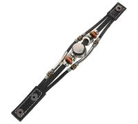 LAPYAPPE PU Leather Football Charm Bracelet Vintage Multi Layer Wristband for Men Stylish Sports Wrist Decoration Comfortable Fit for Everyday Wear