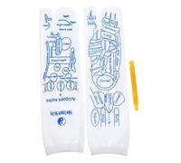 LAPYAPPE Reflexology Socks with Massaging Stick Set for Foot Therapy, Made of Polyester Cotton with Good Elasticity and Easy to Clean, for Massage and Yoga in Autumn and Winter
