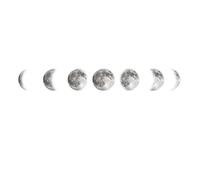 LAPYAPPE Removable Moon Wall Decal Made of PVC for Ceramic or Glass Surfaces, Unique and Stylish Moon Phase Print Wall Art Decor to Instantly Beautify Your Desk or Room
