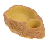 LAPYAPPE Reptile Pet Water Bowl Deep Pet Water Basin Resin Pet Feeding Supplies for Lizard Feeding and Crawling Pet Bath Tub
