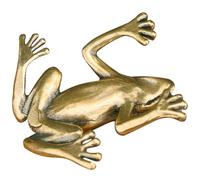 LAPYAPPE Retro Brass Frog-shape Statue Small Desktop Decor Frogs Ornament 1.26x1.49x0.51in Brass Not Easy to Knock over Indoor Desktop Decoration