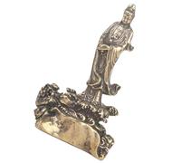 LAPYAPPE Retro Brass Guanyin Statue Small Ornament with Smooth Surface Multi-functional Indoor Adorn for Bedroom Decoration Or Balcony Home Decor