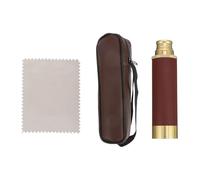 LAPYAPPE Retro Pirate Telescope 25x30 Stretch Monocular with Graphics and Portable Copper Body, Leather Case Included, for Cosplay and Travel