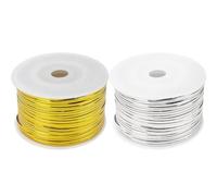 LAPYAPPE Reusable Metallic Twist Ties for Snacks and Baked Goods, 2 Rolls Strong Iron and Aluminium Wire Twist Ties for DIY Arts and Bread Bag Sealing