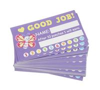 LAPYAPPE Reward Punch Cards for Kids and Students 50 Sheets Classroom Behavior Incentive Cards Positive Notes for Students Teacher Postcards Classroom Reward System