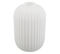 LAPYAPPE Ribbed Glass Lamp Shade Replacement for Table Lamps, Cylinder and Globe Shape, White Colour, Versatile Compatibility with Easy Installation, for Interior Spaces and Dining Room
