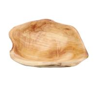 LAPYAPPE Rustic Wooden Bowls for Serving Salad and Fruit, Decorative Wood Fruit Serving Tray Made from Easy to Clean Wood, for Dining Room and Farmhouse Countertop Display Style