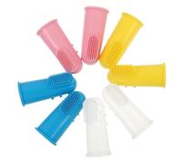 LAPYAPPE Silicone Finger Toothbrush Set Random Color 4pcs Easy to Clean Oral Massager and Tooth Cleaner Maintains Healthy Gums for Babies and Mothers for Home and Bag Use