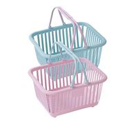 LAPYAPPE Small Storage Baskets Sturdy Pp Material with Handles 2pcs Compact Desktop Sundries Storage Containers , Easy to Store and Find Items for Pantry and Bathroom
