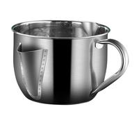 LAPYAPPE Stainless Steel Grease Separating Container with Arc Spout and Thickened Slip Handle Oil Filter Pot for Kitchen Cooking Soup and Gravy Separator Easy Pour Design for Home Use