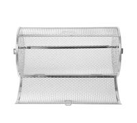 LAPYAPPE Stainless Steel Oven Basket for Even Heating, Multi-purpose Wire Mesh Grill Basket Suitable for Roasting Almonds and Sweet Potato, Sturdy Silver Rotisserie Oven Rack for Bbq